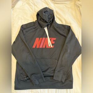 Nike Black and Red Men's Hoodie